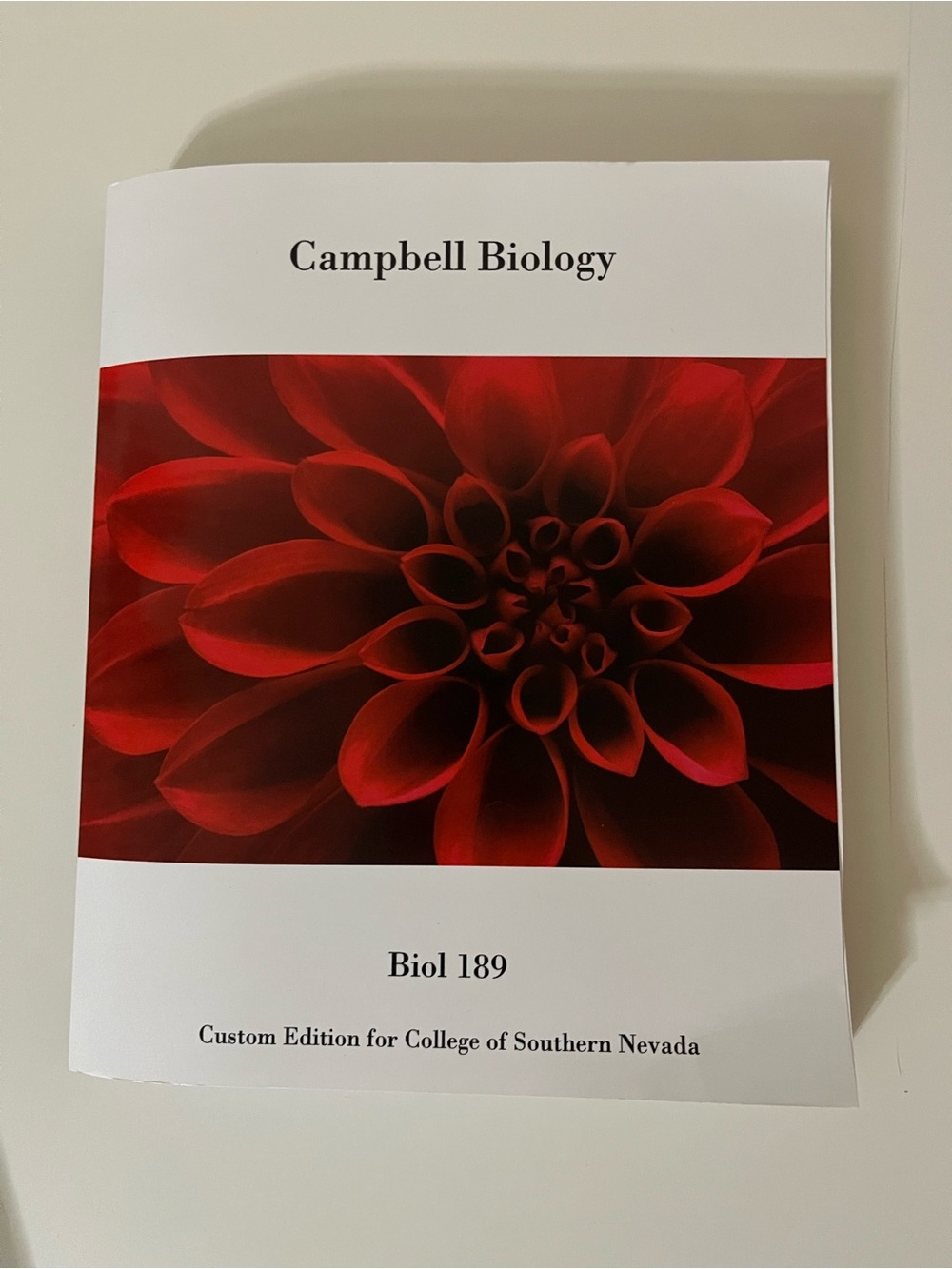 Campbell Biology Biol 189 Custom Edition - Red Floral Cover
